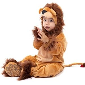 NWT Baby Lion Costume Toddler with Booties, jumpsuit and lion hood 6-12 months